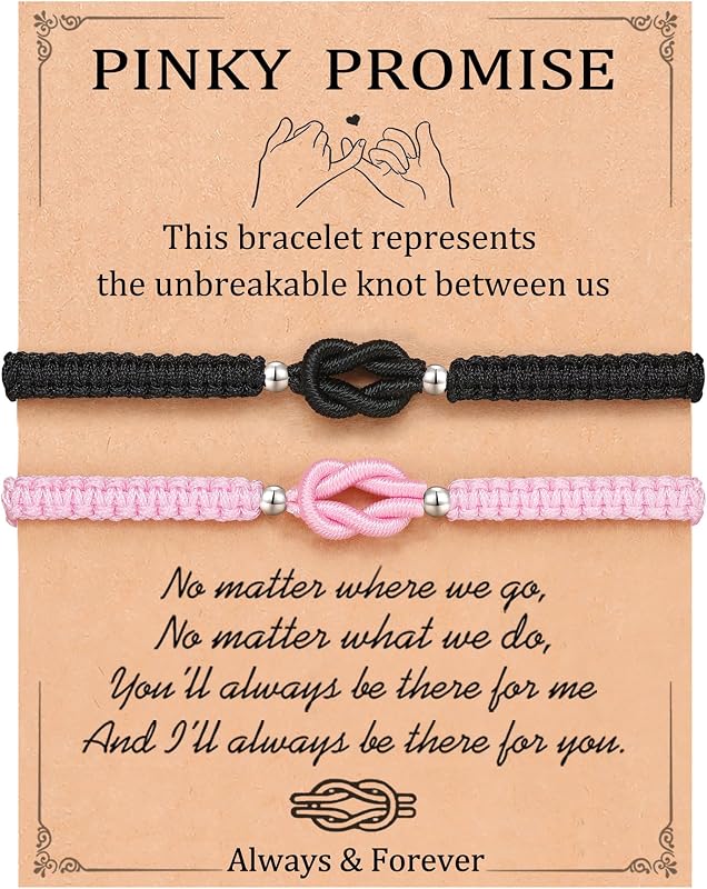 Pinky Promise Forever Love Knot Bracelets for Couples