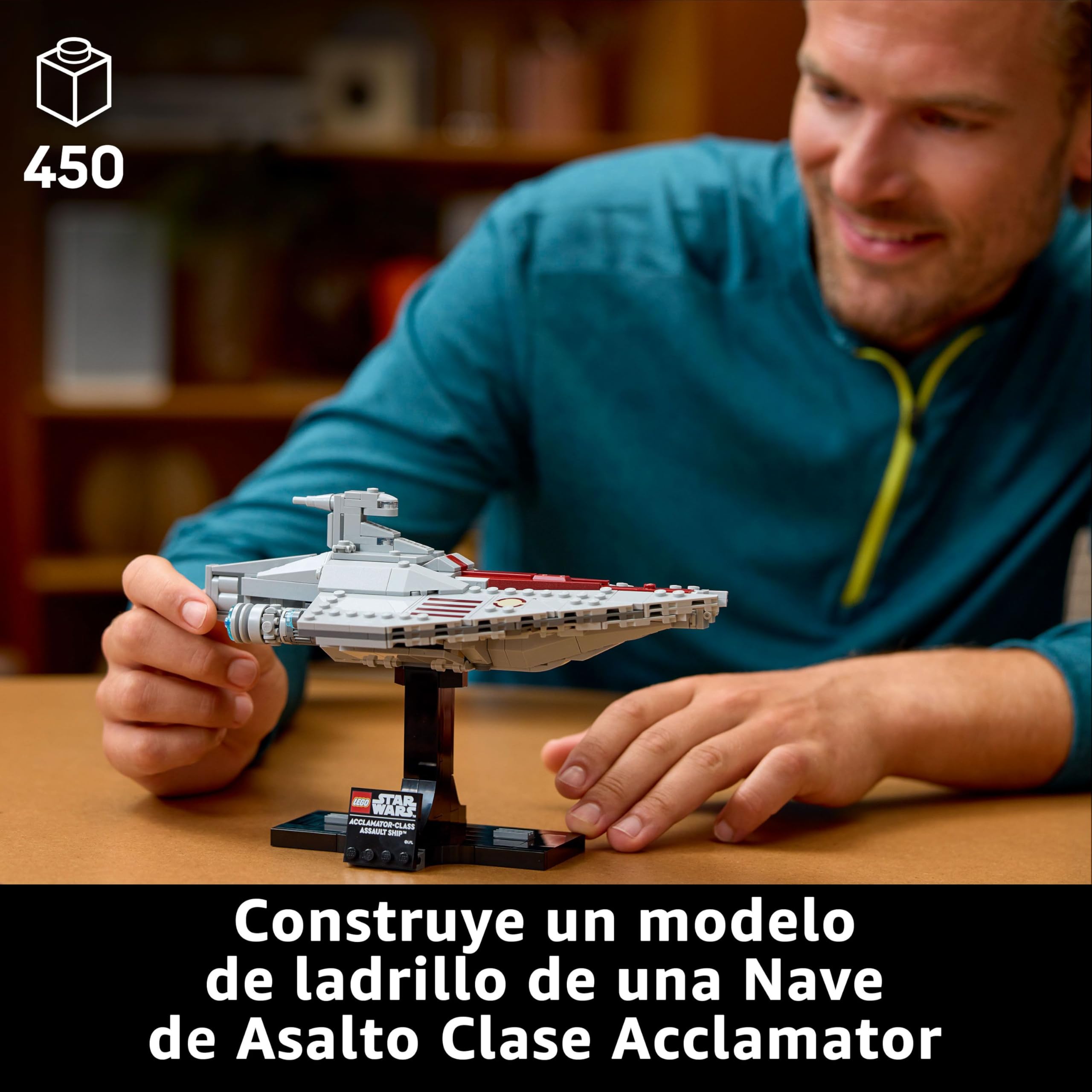 LEGO Star Wars 75404 Nave de Asalto Clase Acclamator, Maqueta para Construir para Adultos de Nave Estelar, Decoración para el Hogar, Regalo para Hombres y Mujeres Fans del Ataque de los Clones