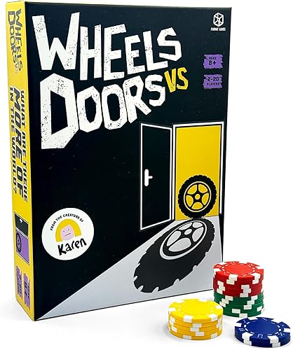 Format Games Juego de fiesta Wheels vs Doors - Divertido juego basado en discusiones en redes sociales, divertido juego familiar para niños y
