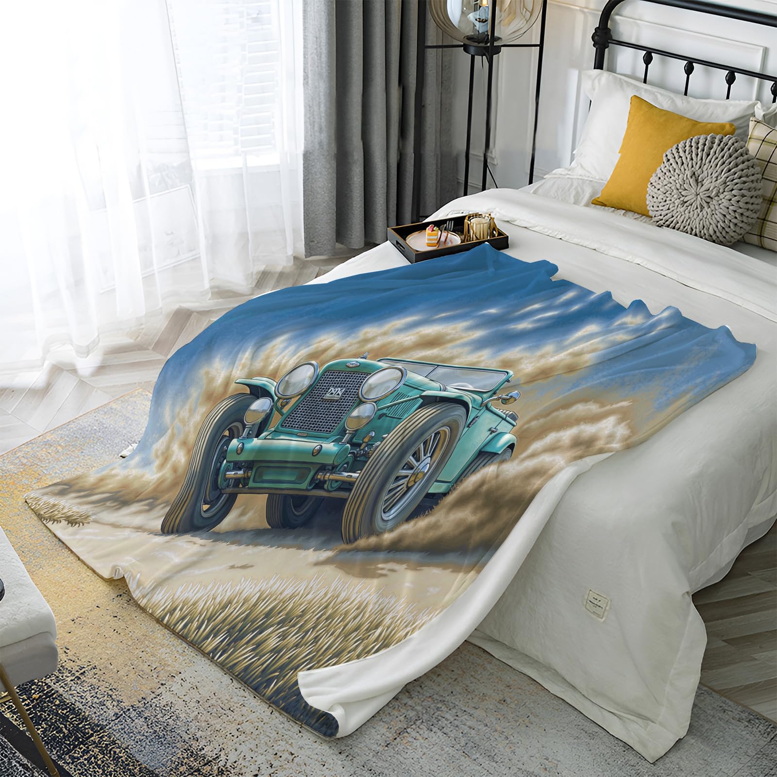 Douce couverture d'automne plaid noir idée cadeau idéal univers