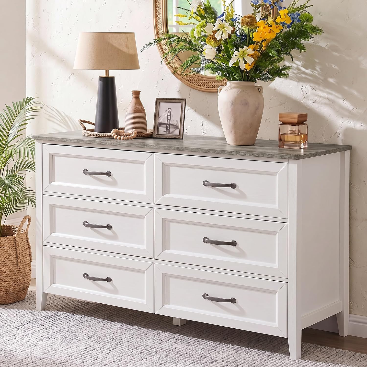 Gizoon 6 Drawer Dresser, 47.2" W Chest of Drawers