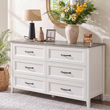 Gizoon 6 Drawer Dresser, 47.2" W Chest of Drawers