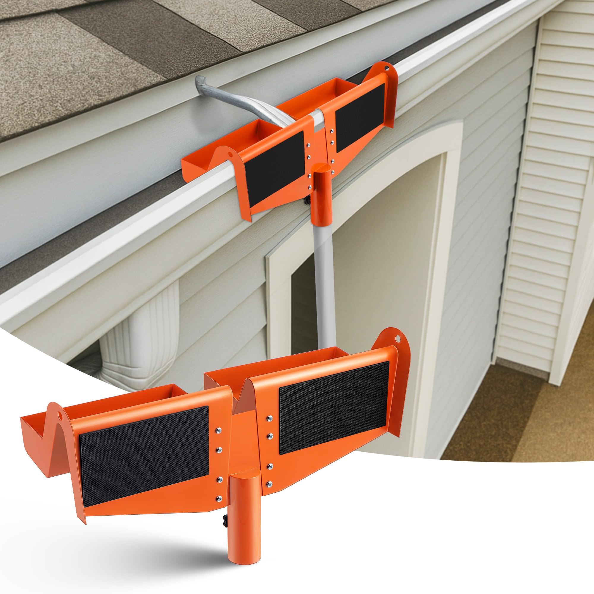 Stabilisateur d'échelle et protection de gouttière robuste pour un accès au toit sécurisé