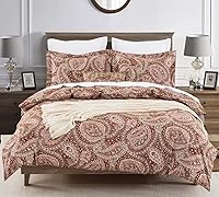 Vista 16 de DAUAOTO Juego de funda de edredón para cama individual XL de 68"X92", ropa de cama de 100% algodón con patrón floral de jardín para cama individual