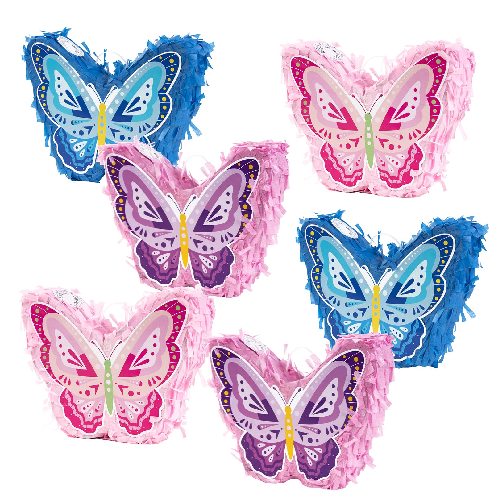 SUNBEAUTY Lot De 6 Mini Piñatas Papillon – 17x12,9x3,5 Cm, Remplissage Bonbons, Anniversaire Fille Décoration Fête Papillon SUNBEAUTY SUNBEAUTY Lot De 6 Mini Piñatas Papillon – 17x12,9x3,5 Cm, Remplissage Bonbons, Anniversaire Fille Décoration Fête Papillon SUNBEAUTY