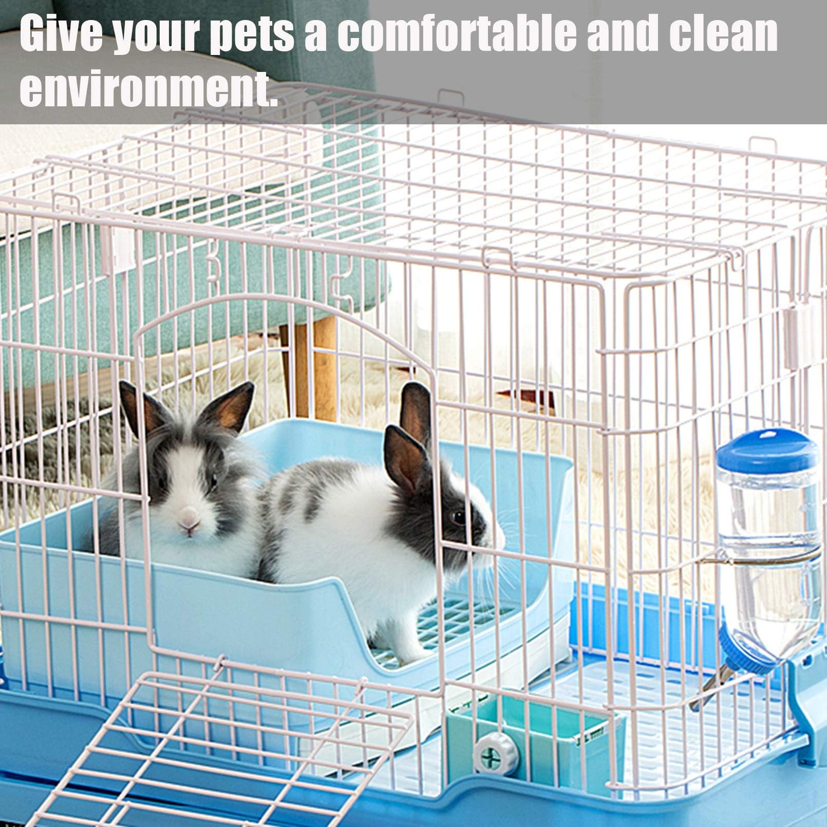 Kathson Rabbit Litter Box With Drawer Grate - Easy-Clean Pet Toilet For Bunnies, Guinea Pigs, Chinchillas & Small Pets - View #7