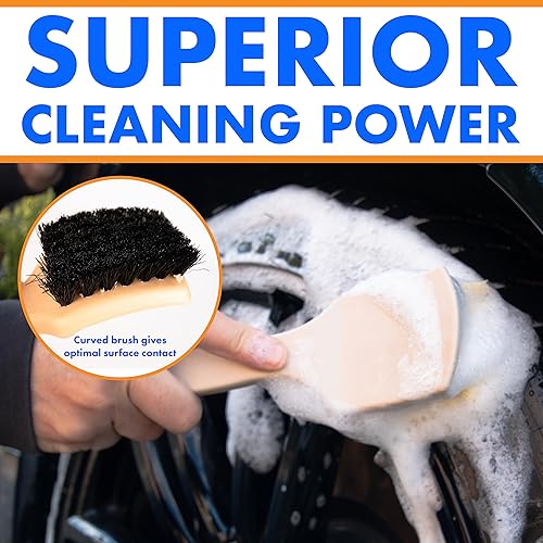 Miniatura 3 de Cepillo para neumáticos, cerdas de nailon negro de 8 pulgadas, cepillos especiales para vehículos y especialidades, cepillo de fregado de pared