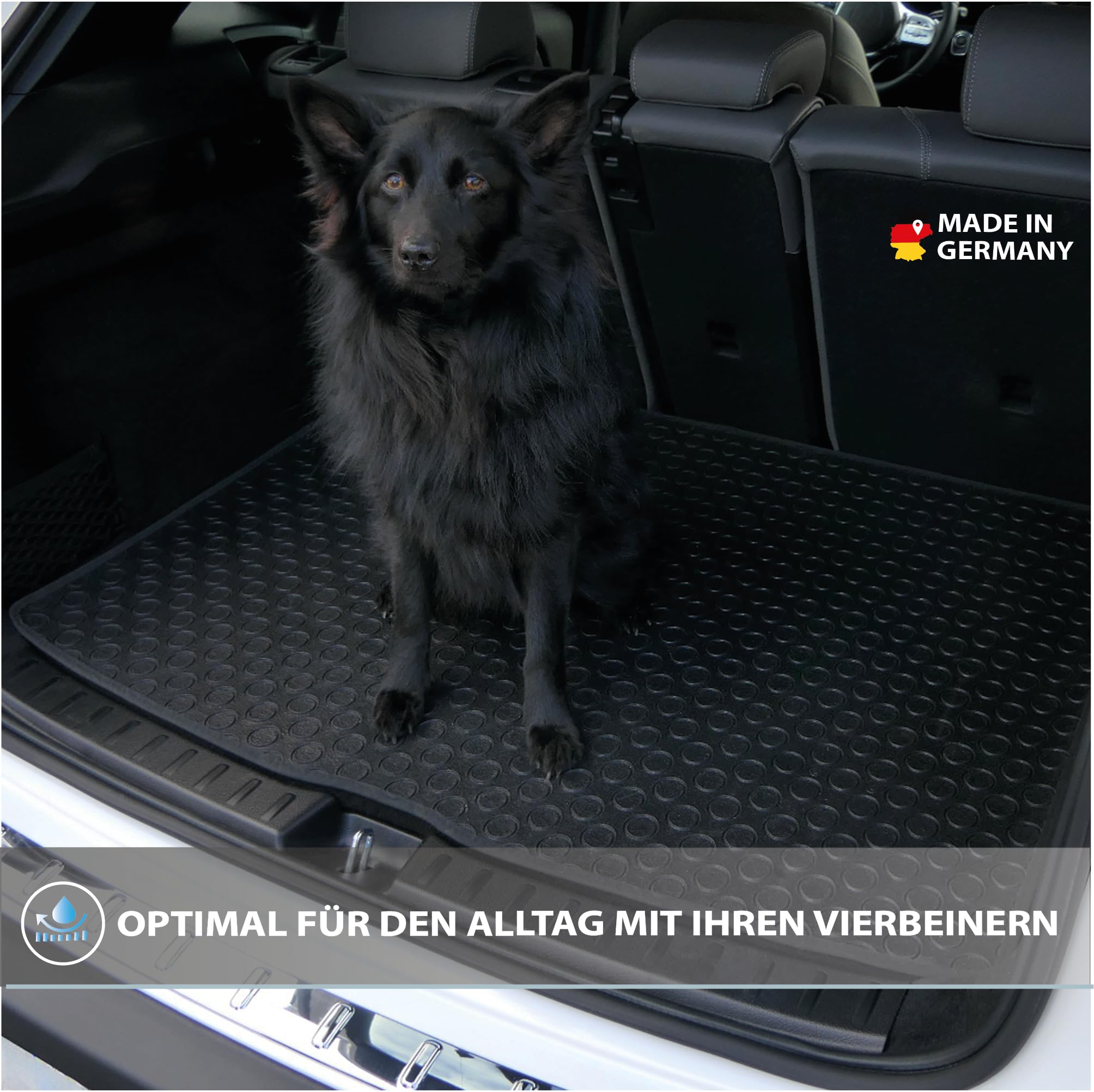 Dual Function – Kofferraummatte Passend für Ford Focus 4 Turnier | BJ 09/2018-11/2025 (5-Türer) | beidseitig nutzbare pflegeleichte & wasserdichte Schutzmatte f. das Auto | Made in Germany