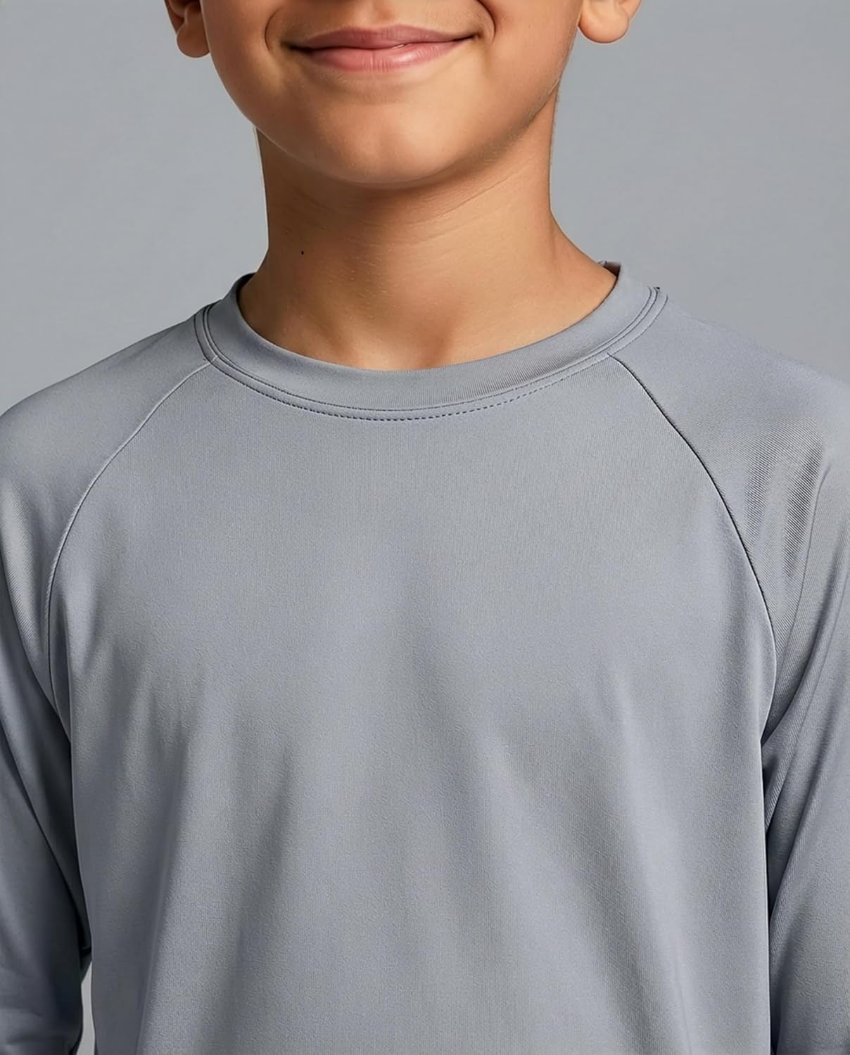 Real Essentials 4 Pack: Boys' Rash Guard Long Sleeve Swim Shirt UV Sun Protection Fishing & Swimwear Tops for Kids - Image 3