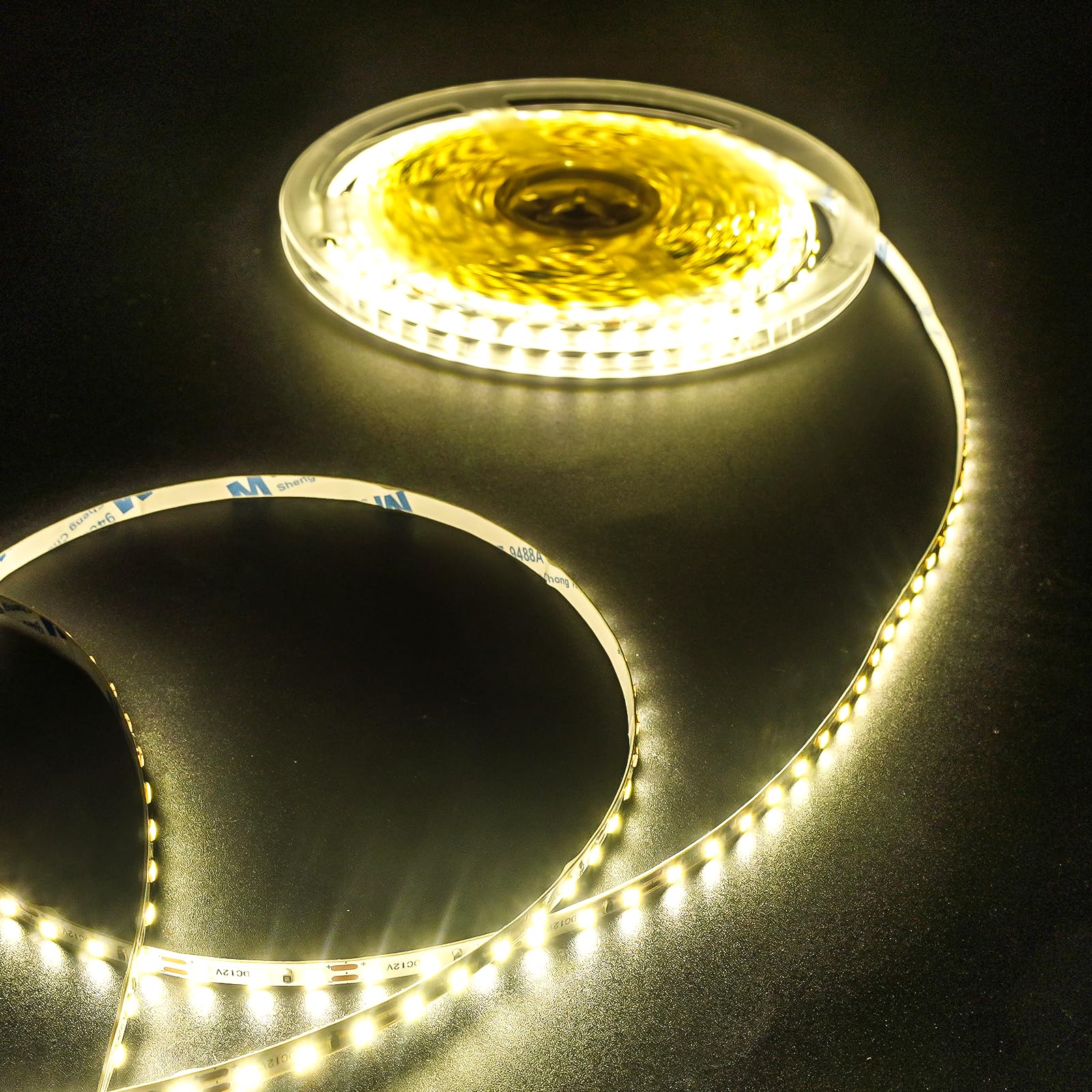 LED Streifen 10M,Fosingut 12V 2835SMD LED Band Lichtleiste Lichterkette Naturweiß 4000K,Selbstklebend Schneidbar Hohe Helligkeit 120LEDs/m 5mm Stripes für Bar,Kanal,Küche,TV,Auto,Heim Decor(Nur Strip)