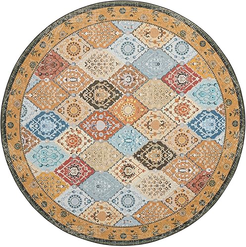 Miniatura 209 de Phantoscope Vintage Collection - Alfombra de área de 8 x 10 pies, alfombra grande para sala de estar, lavable, bohemio, antideslizante