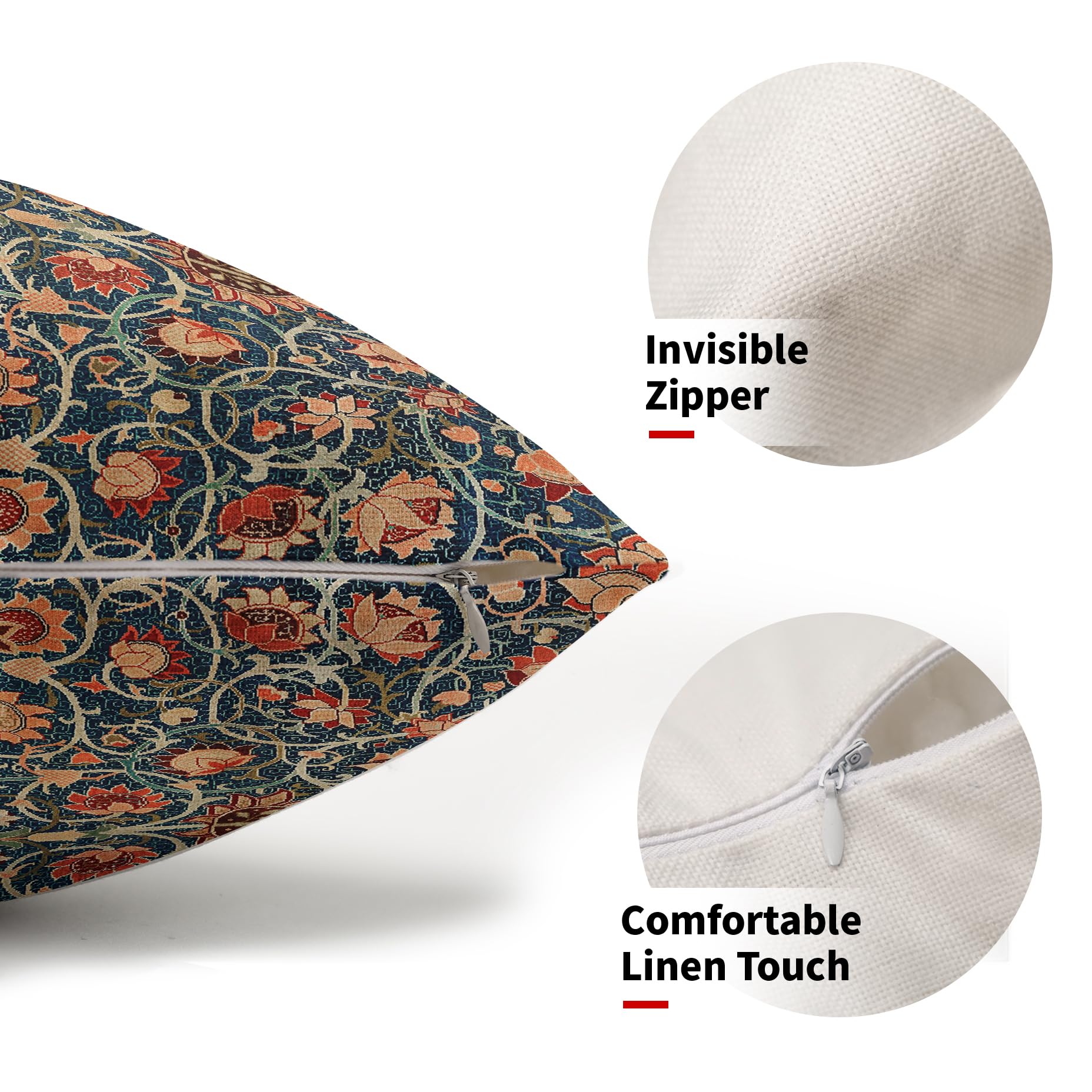 Amazon.com: Vintage Floral Lumbar Pillow Covers 12X20 Inch Set of