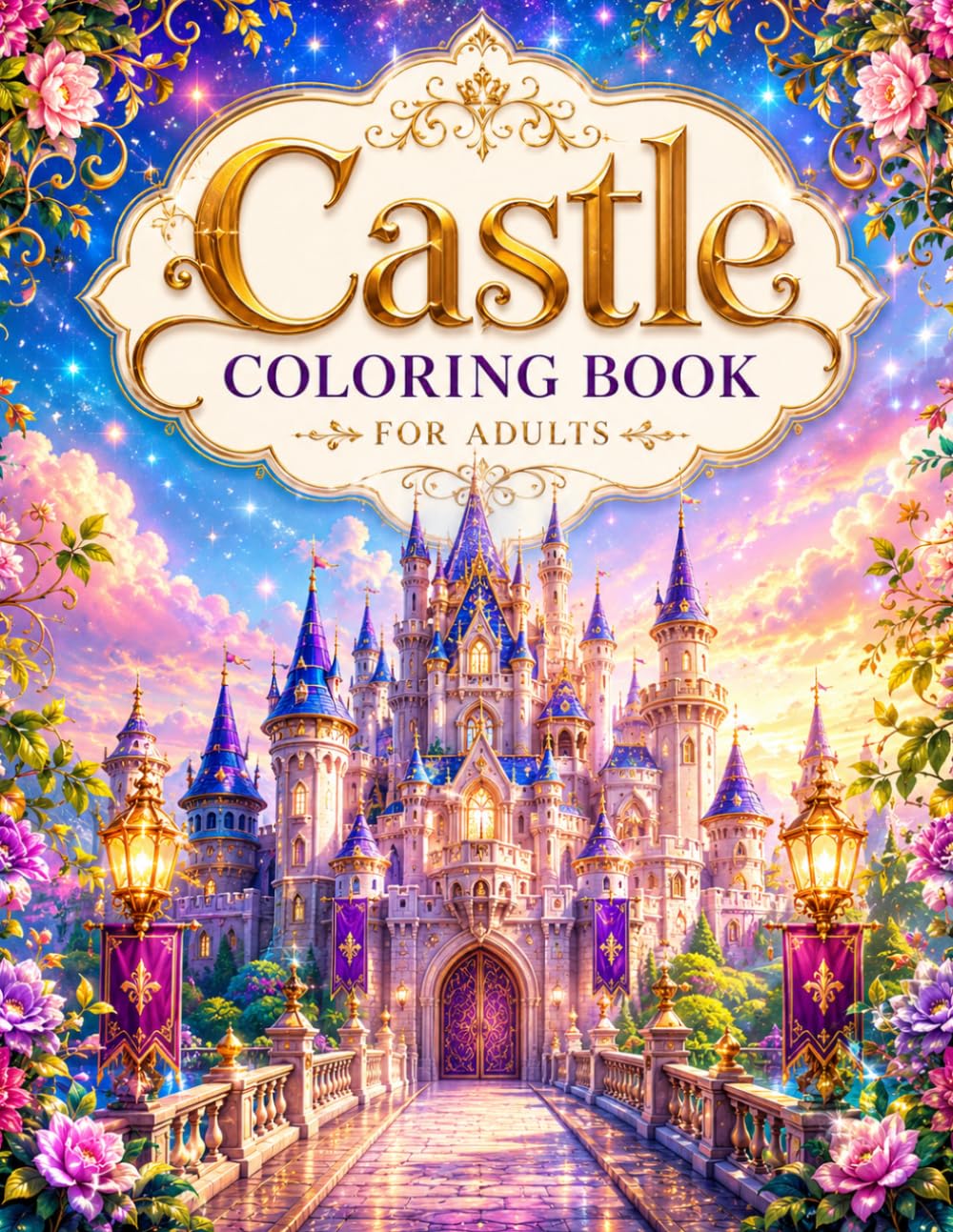 Castle Coloring Book for Adults: Magical Fantasy Castles, Enchanted Kingdoms, Gothic Palaces & Medieval Fortress Designs for Stress Relief, Relaxation, Mindfulness & Creative Escape