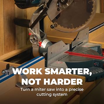 Kreg Precision Trak & Stops Kit, Miter Saw Track System, KMS8000