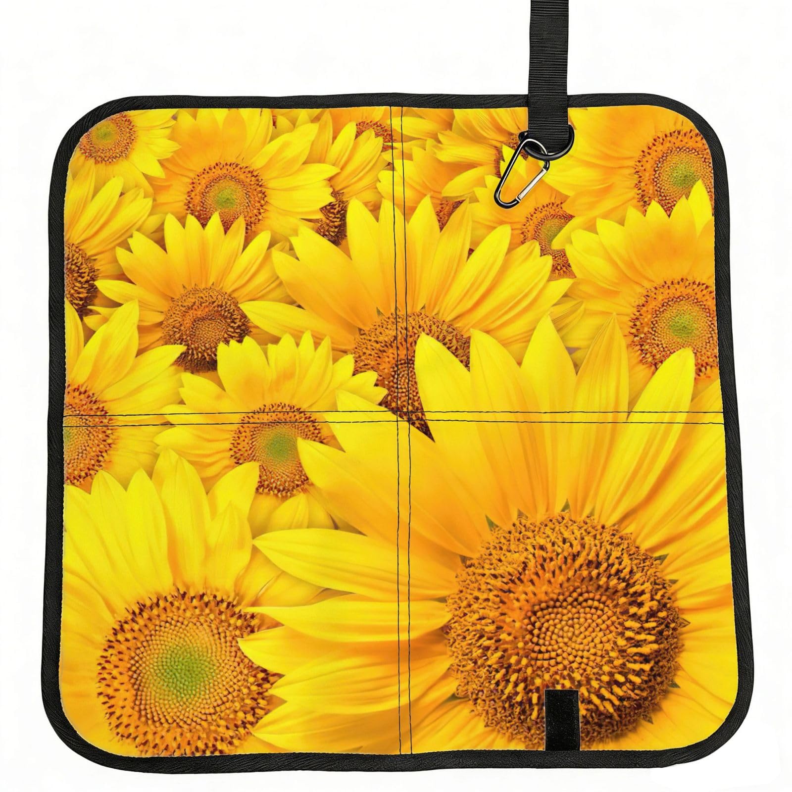 PPHGUT Many Sunflowers Print Foldable Seat Cushion Waterproof Portable Chair Pad Travel Outdoor Picnic Camping