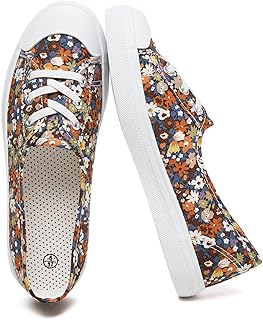 Womens Slip On Shoes Low Top Canvas Sneakers Lightweight Casual Walking Shoes Fashion Work Sneakers