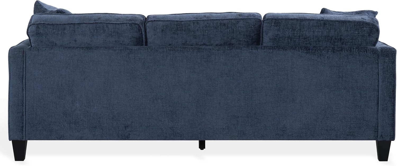SAFAVIEH Couture - Taylyn Sofa - Navy Chenille Upholstery - Ideal for Living Room, Family Room, 86.6" W x 35" D x 33" H (SFV6118A)