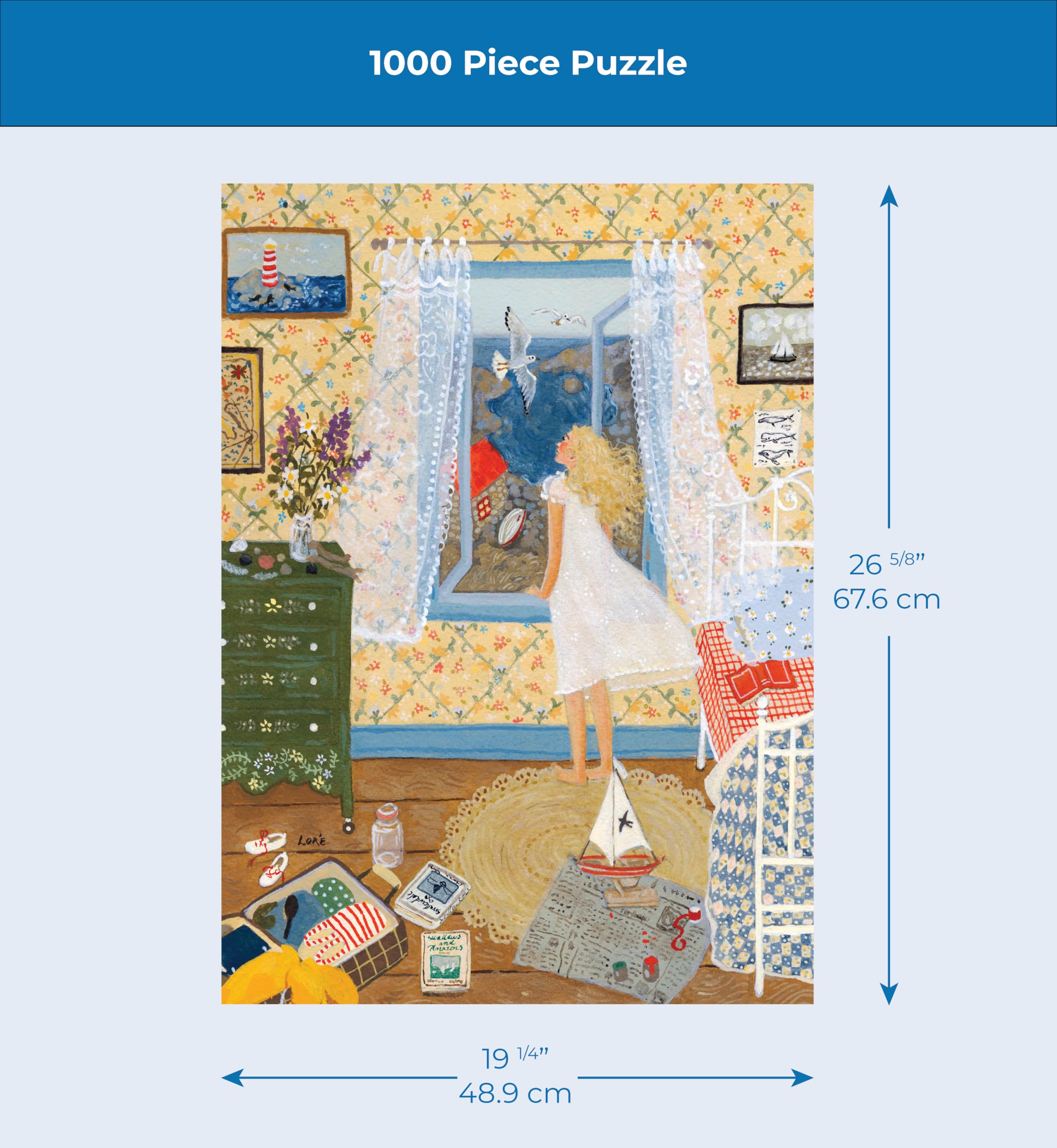 New York Puzzle Company - Loré Pemberton Seabird - Puzzle de 1000 pièces pour les soirées de jeux en famille par Loré Pemberton