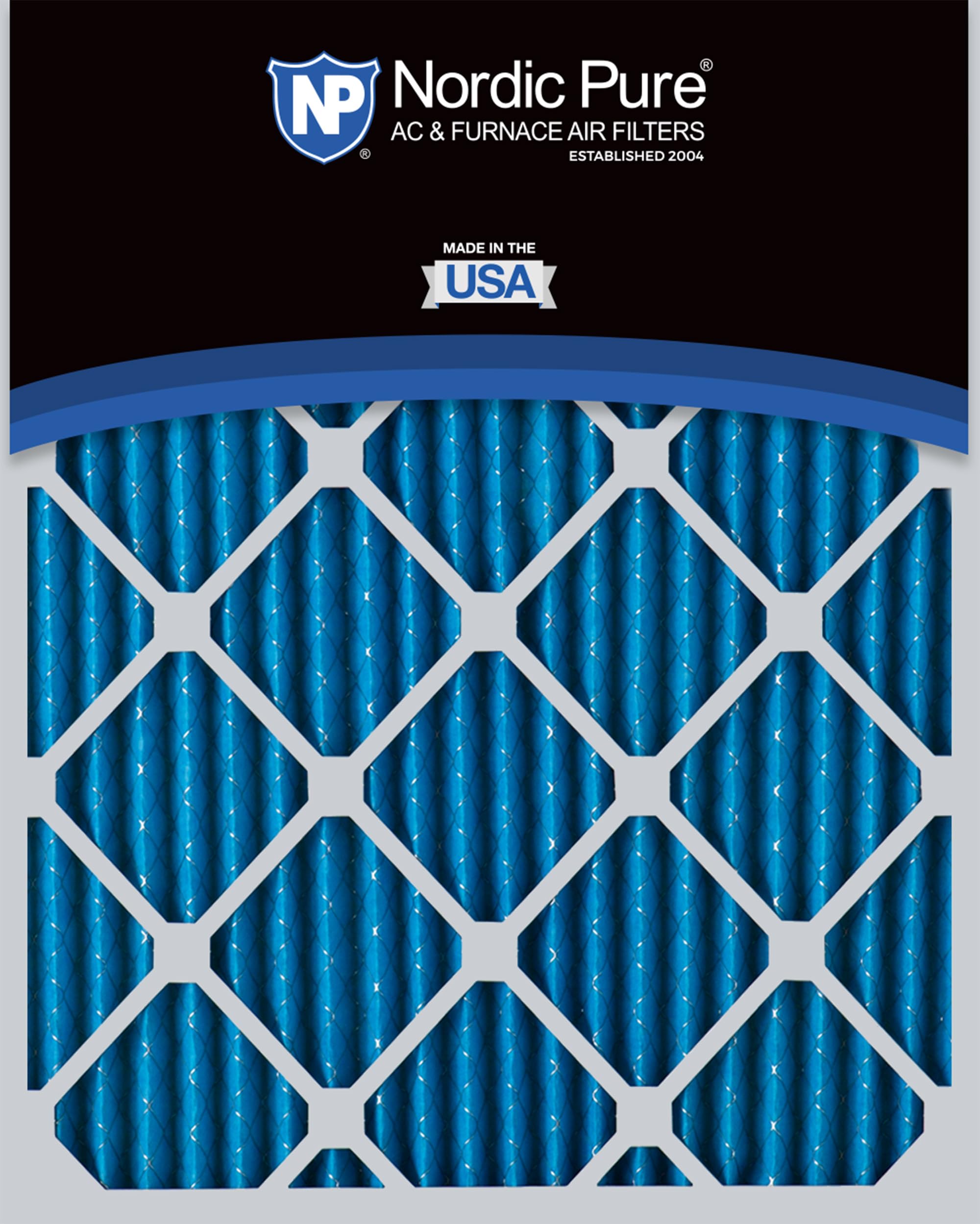Nordic Pure Merv 7 Bundfaltenhose AC Ofen Filter, Box von 6, 2,5 cm 14x14x1M7-6