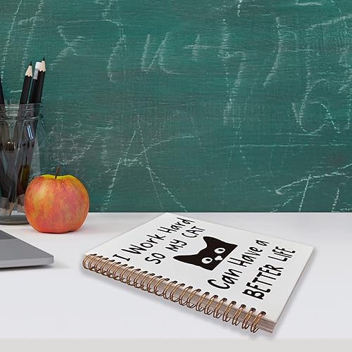 Miniatura 7 de Funny Golden Retriever It's Not Dog Hair It's Golden Glitter - Cuaderno en espiral de 5.5 x 8.3 pulgadas, cuaderno con espiral de tapa dura forrada