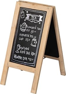 Vintiquewise 15-inch Wooden A-Frame Chalkboard Sign Double-Sided Menu Board Easel for Restaurant Cafe Bar Coffee Shop Bakery Wedding Party Home Business Kitchen Countertop & Tabletop Display, Medium