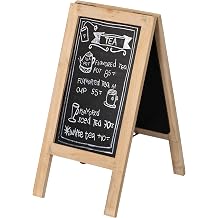 Vintiquewise 15-inch Wooden A-Frame Chalkboard Sign Double-Sided Menu Board Easel for Restaurant Cafe Bar Coffee Shop Bakery Wedding Party Home Business Kitchen Countertop & Tabletop Display, Medium