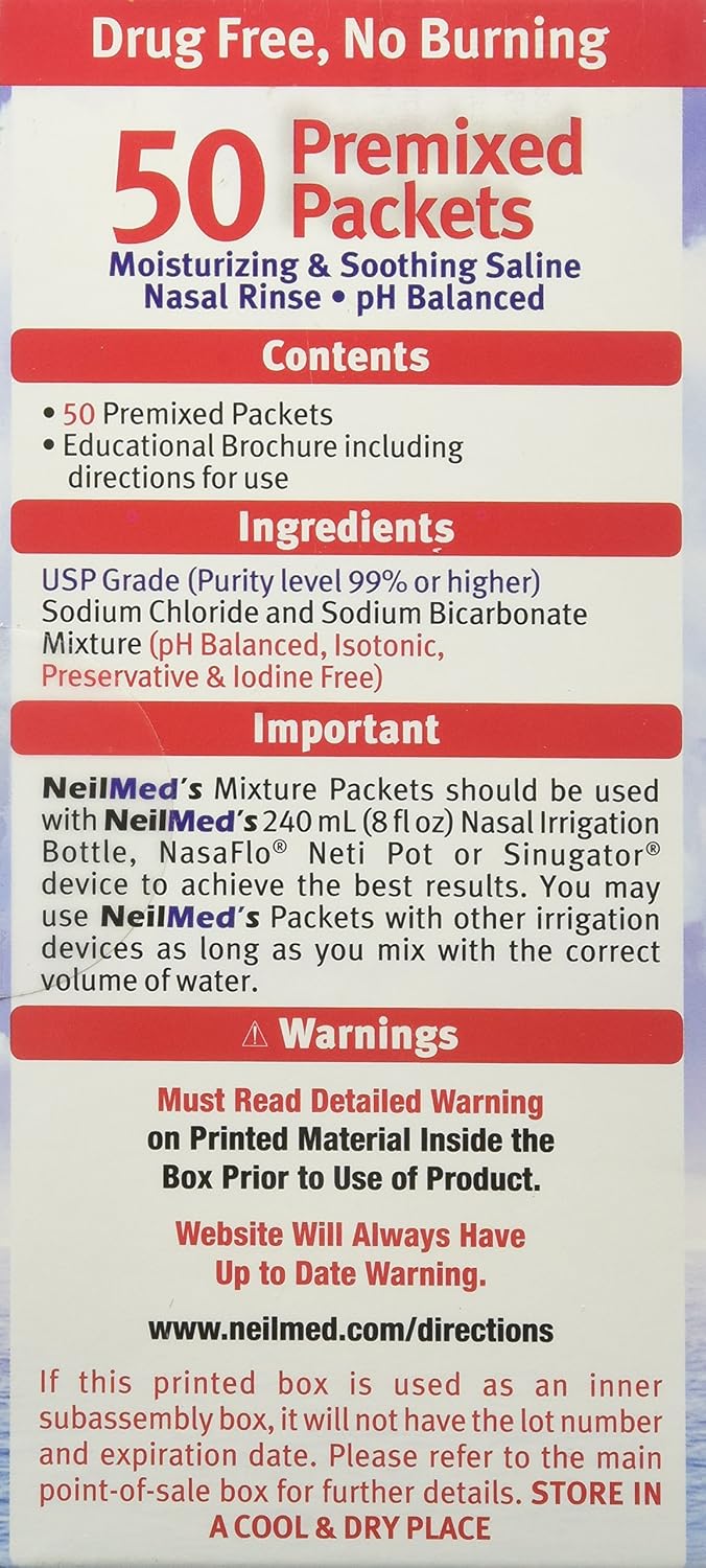 NeilMed Sinus Rinse 50 Premixed Packets