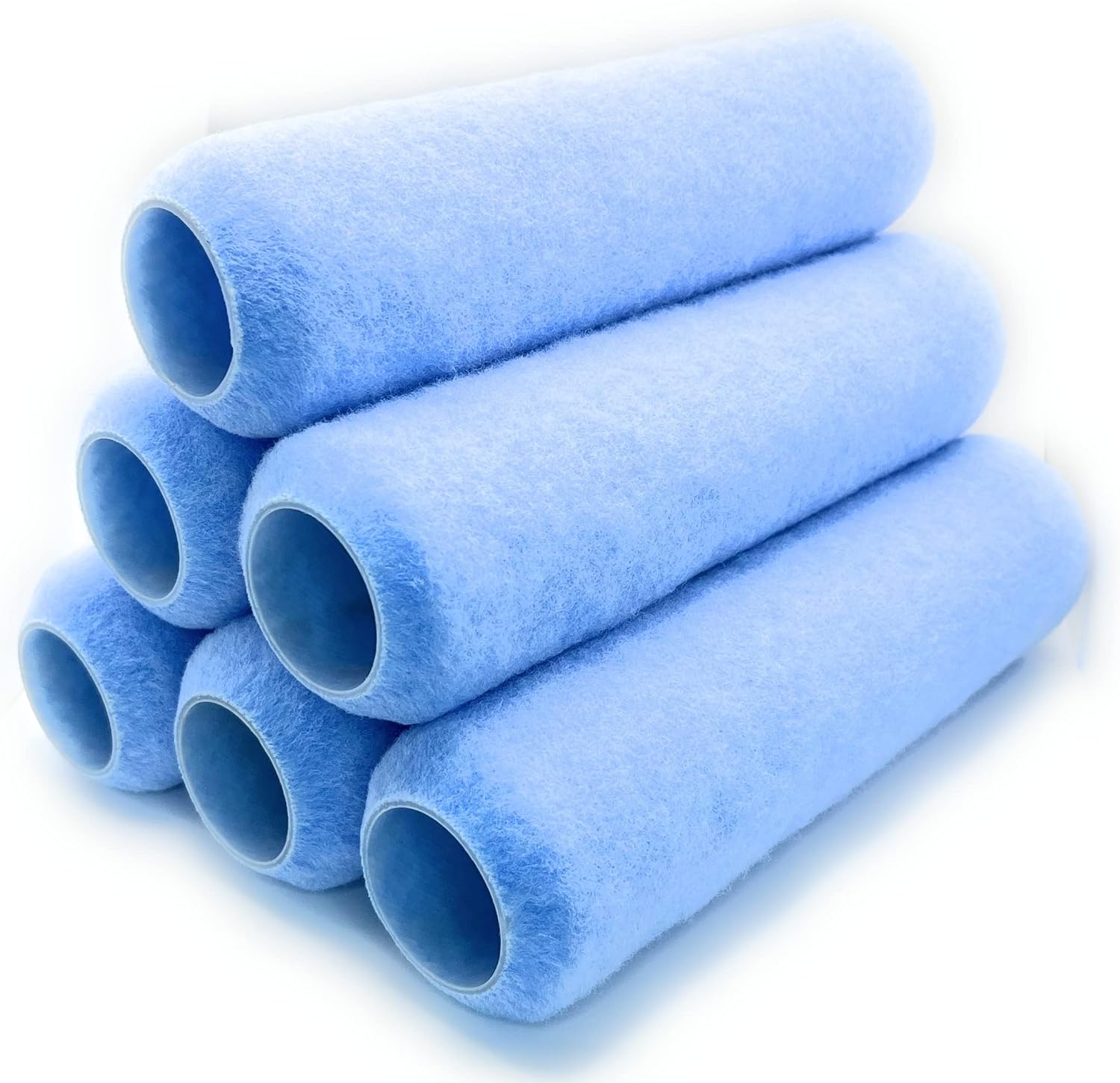 SunBay Paint Roller Covers 1/2 x 9 inch, Pack of 6, 1/2 inch Nap Length, Paint Roller Kit