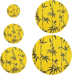 5 fundas de cepillo para polvo, elásticas únicas en 5 tamaños para almacenamiento de alimentos para frutas, alimentos, masa sobrante, pan a prueba (amarillo)