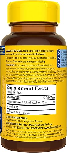 Miniatura 7 de Nature Made, tabletas de melatonina tabletas, 0,00017 oz, 90