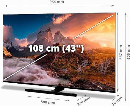 MEDION X14339 (MD 30059) 108 cm (43 inches) QLED TV (Android TV 4 K Ultra HD Dolby Vision HDR Dolby Atmos Netflix Prime Video Google Chromecast & Assistant) [Energy Class F]