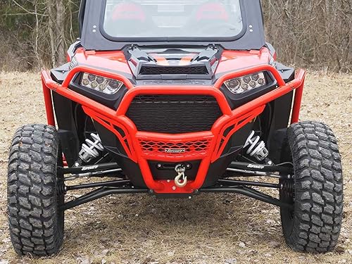 Miniatura 5 de SuperATV (2) Brazos A más bajos de holgura alta para Polaris RZR XP TurboXP 4 Turbo 2016-2021  No ajustable  Negro  Rótulas de servicio estándar