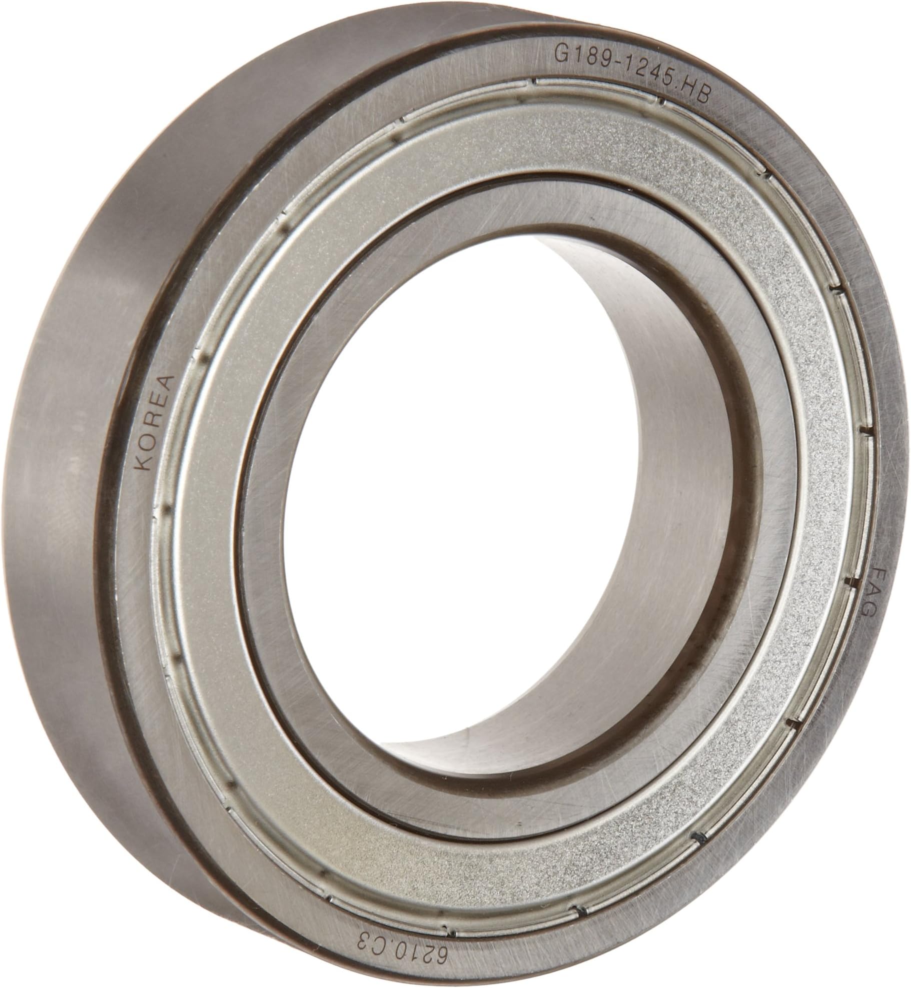 FAG 6220-2ZR-C3 Deep Groove Ball Bearing, Single Row, Double Shielded, Steel Cage, C3 Clearance, Metric, 100mm ID, 180mm OD, 34mm Width, 3400rpm Maximum Rotational Speed, 20900lbf Static Load Capacity, 27900lbf Dynamic Load Capacity