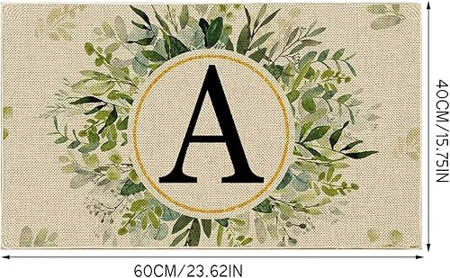 Miniatura 2 de Tapetes de puerta personalizados con apellido familiar, 24 x 16 pulgadas, antideslizantes, para entrada al hogar, puerta delantera, tapete de