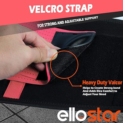Miniatura 7 de ellostar Entrenador de cintura para mujer banda de sudor para grasa del vientre, control de abdomen, soporte de espalda, faja moldeadora de