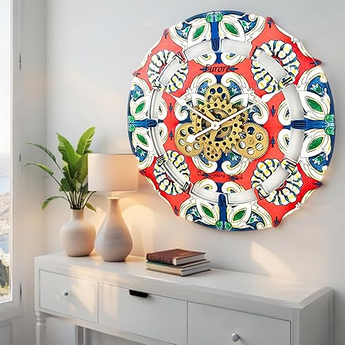 Miniatura 3 de ImprovingLife The Gears - Reloj de pared con engranajes móviles (Furore, redondo de 24 pulgadas)