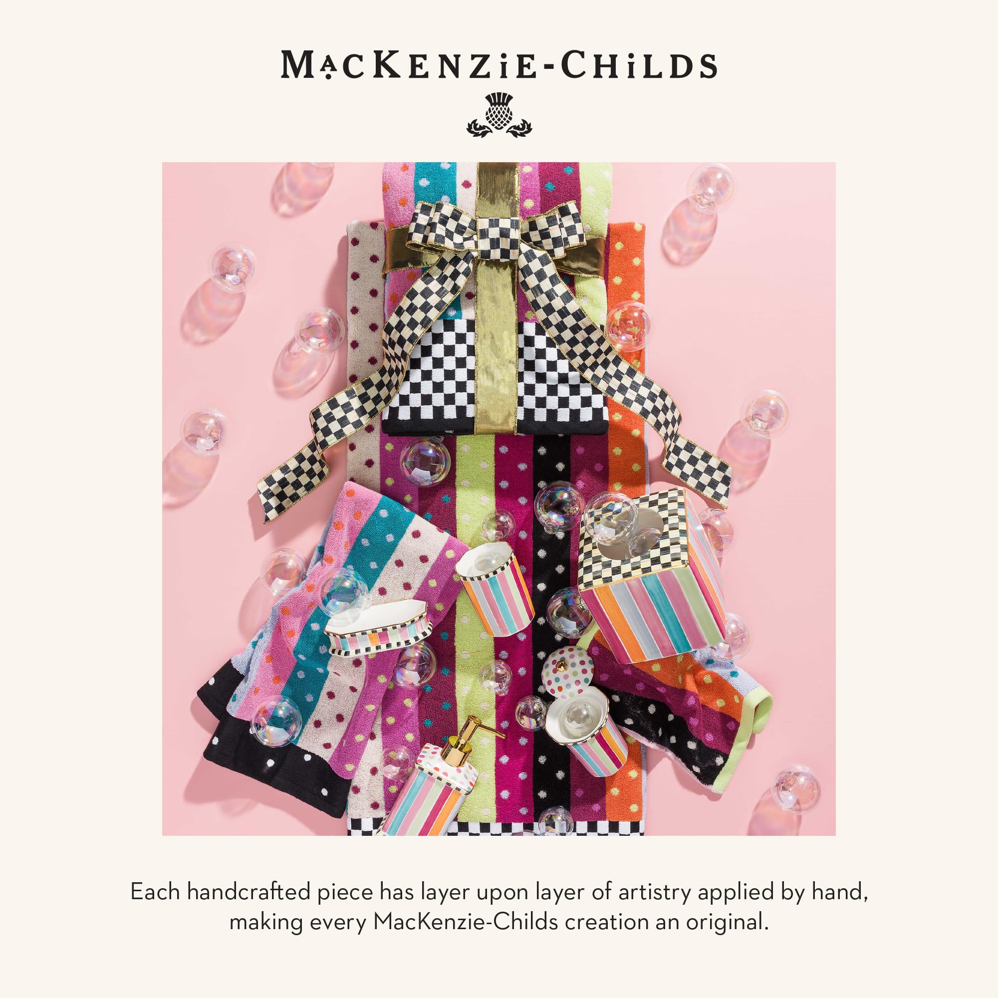Amazon.com: MACKENZIE-CHILDS Bath Towel, Cute Decorative Bathroom  display picture 1