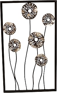 khevga Quadro in metallo 3D 50 x 30 cm (fiori)