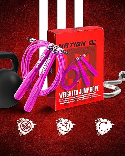 Miniatura 3 de WOD Nation Alluminum Handle High Speed Adjustable Jump Rope for Women and Men - Perfect Skipping Rope for Boxing, Fitness, Workout