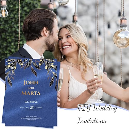 Miniatura 4 de 250 hojas de papel metálico de 8.5 x 11 pulgadas, tarjeta brillante de 80 libras, 210 GSM, papel de impresora de doble cara para bodas, cumpleaños,