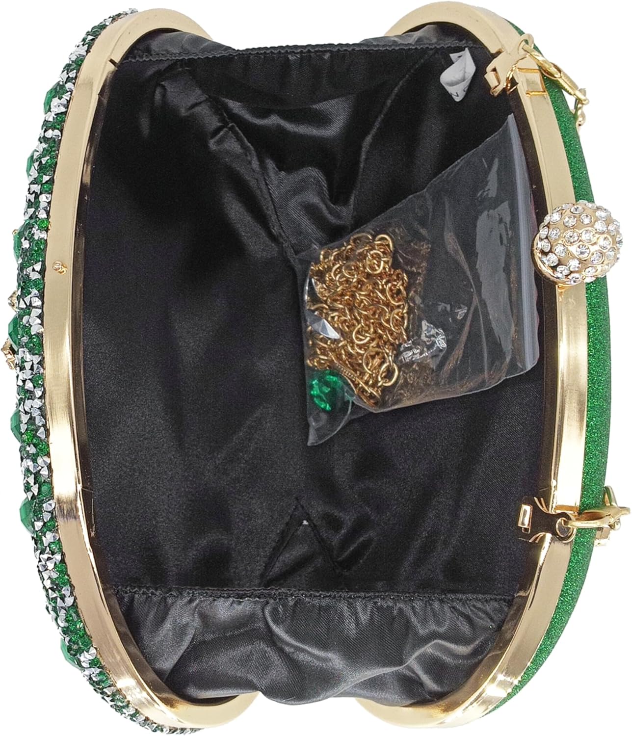 Rhinestone Clutch Purses for Women Evening Wedding Formal Round Pearl Clasp Handbag for Party Prom - Image 5