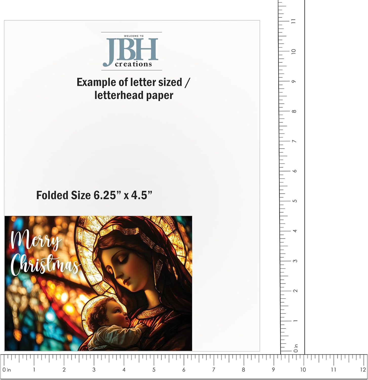 JBH Creations Jesus and Mary Religious Christmas Card - Pack of 24 - Image 5