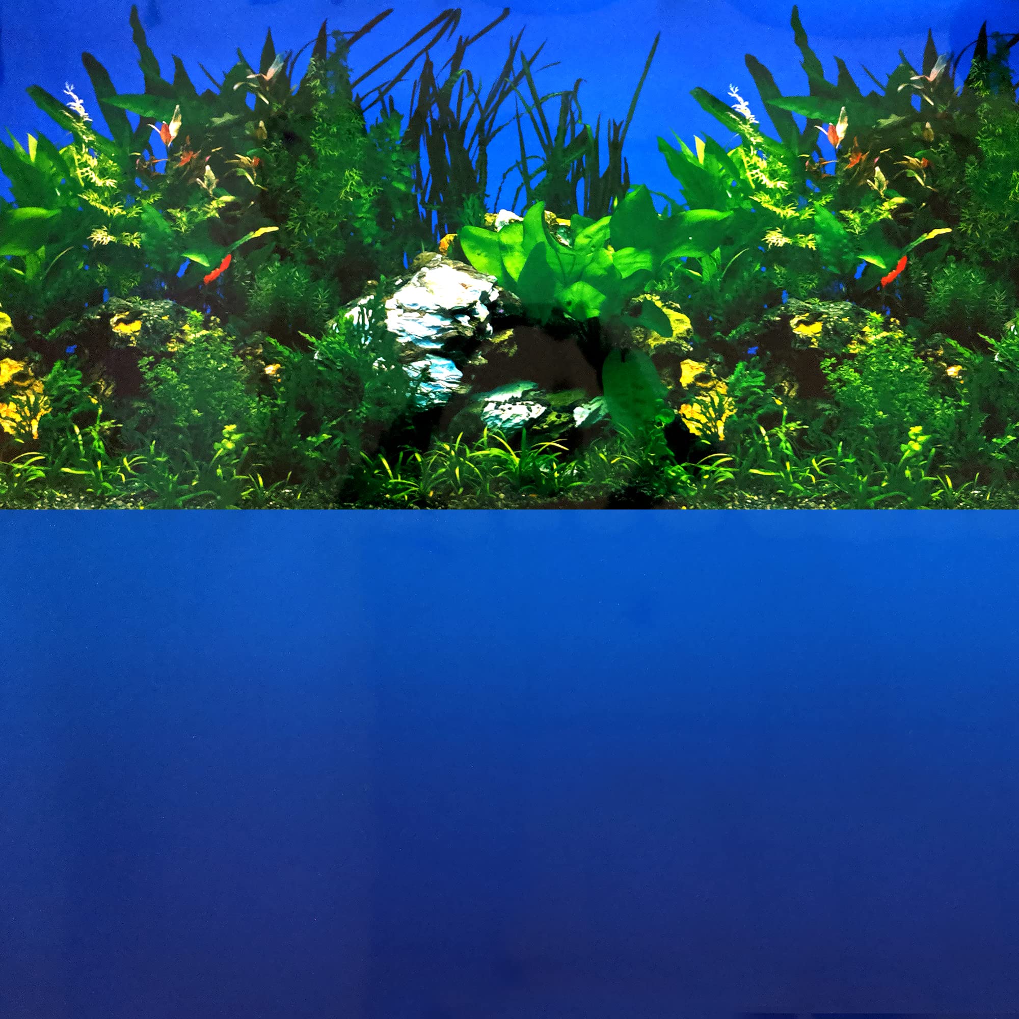 Aquacadabra Repeating Blue Waterscape/Deep Blue Sea Aquarium Background (19" height) x 48" length