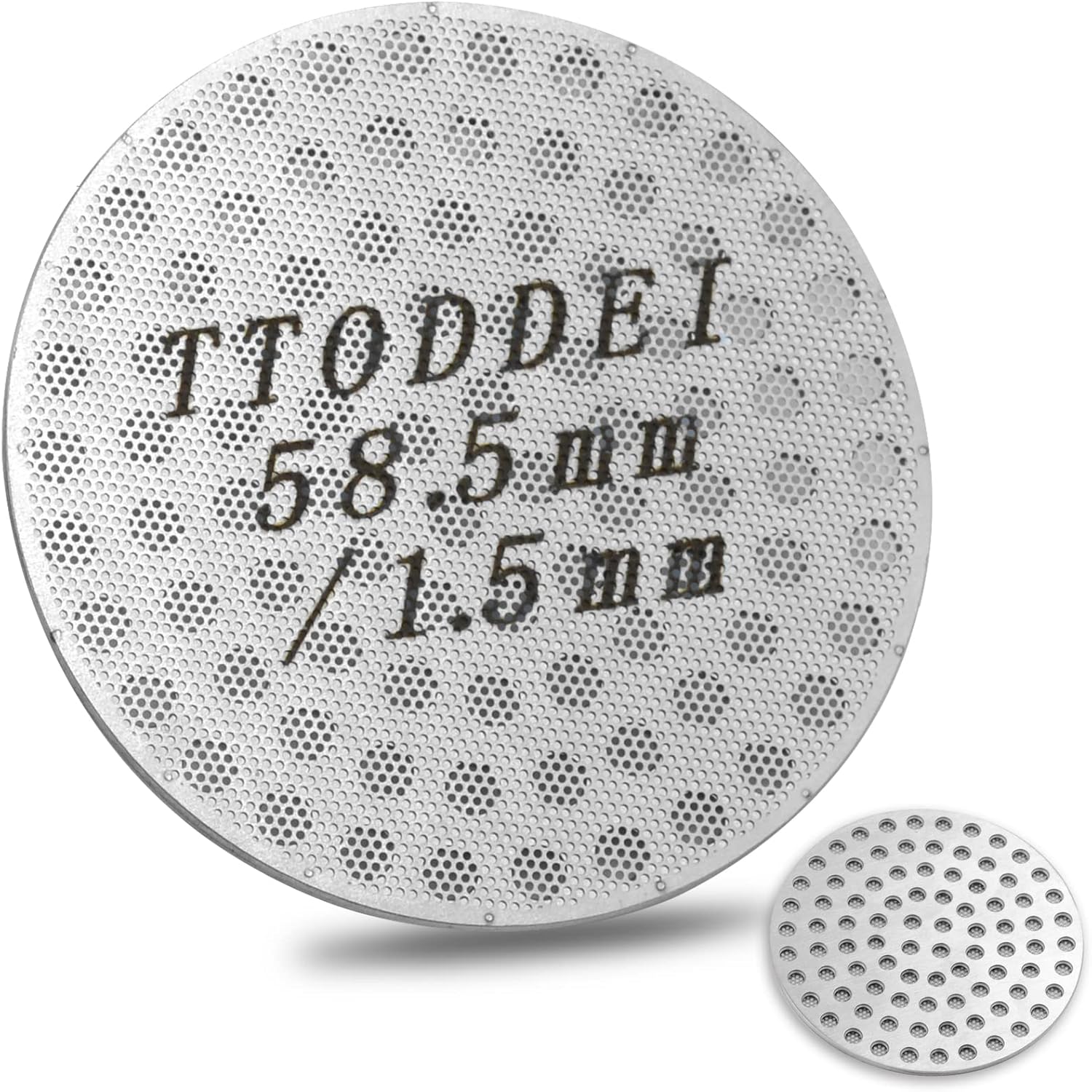 TTODDEI Espresso Puck Screen 58.5mm Metal Reusable Contact