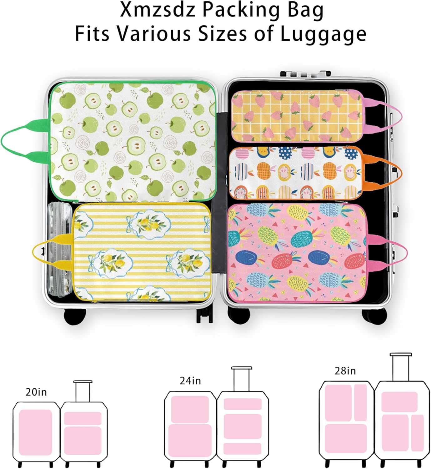 7 Pcs Compression Packing Cubes for Travel Luggage, Lightweight Suitcase Organizer Bags Set, Compression Packaging Cube for Travel Essentials, Packing Cubes for Carry on Suitcase - Image 7