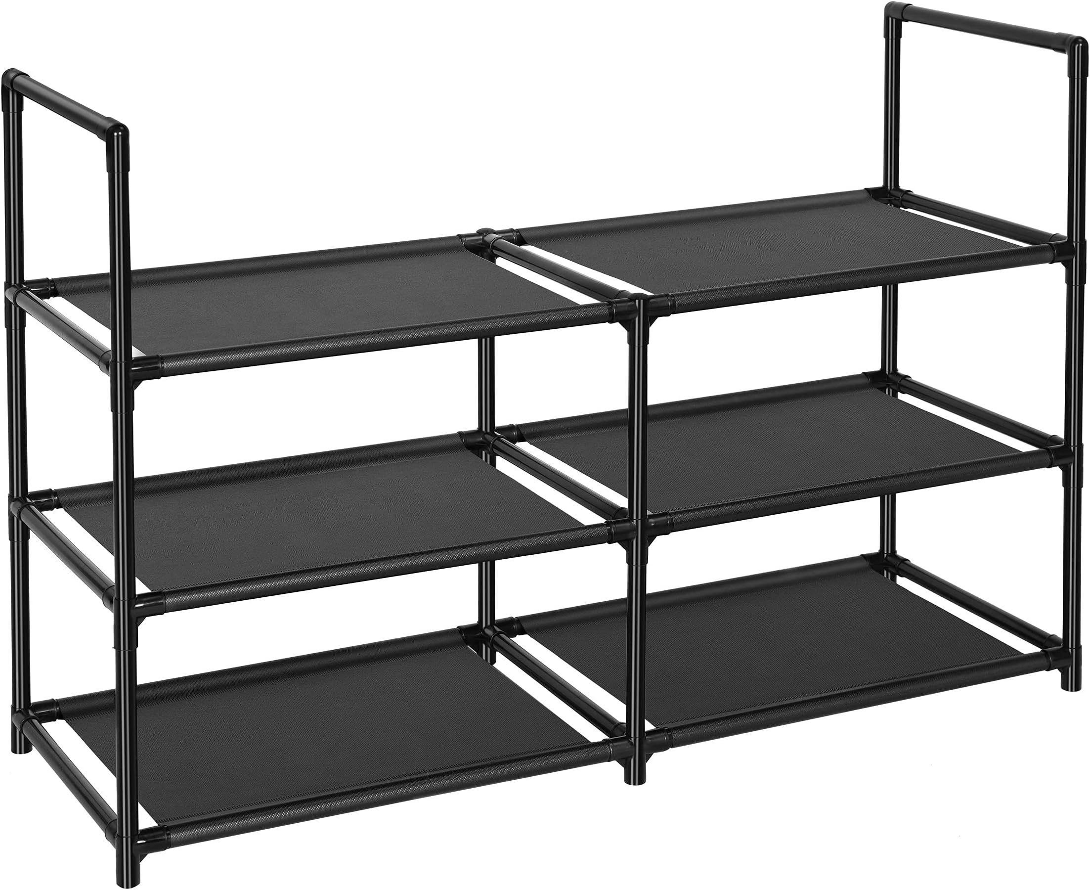 FIDUCIAL HOME 3 Tiers Shoe Rack 12-15 Pairs Sturdy Shoe Shelf