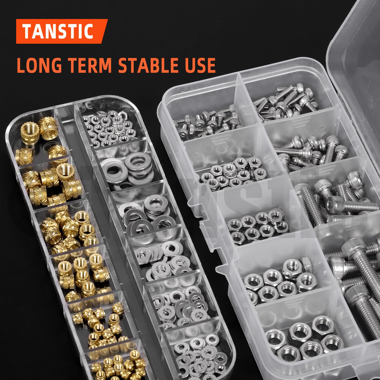 Tanstic 385Pcs M2 M2.5 M3 M4 M5 Hex Socket Head Cap Screws Bolts and Nuts and Washers Kit - Image 4