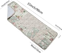 Vista 4 de Brilliant Sunshine Organizador de reposabrazos de sofá de retazos rosa y salvia, organizador de 5 bolsillos, organizador antideslizante para sillón