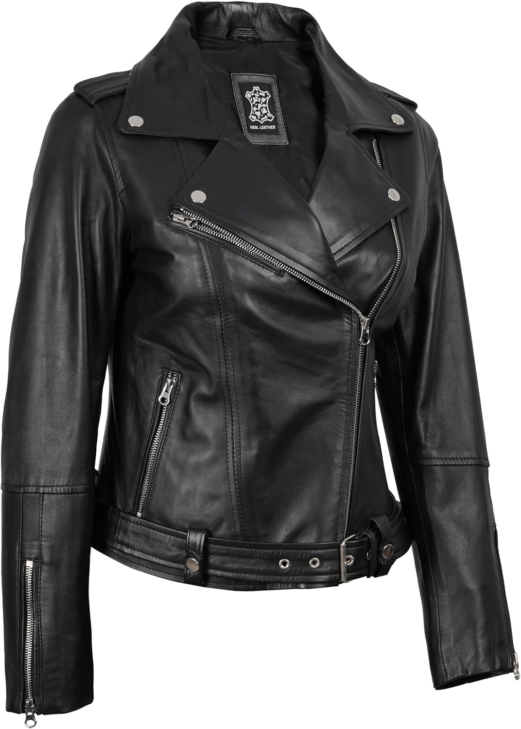 Decrum Women Leather Jacket – Real Lambskin Stylish Leather Jackets for Women - Image 3