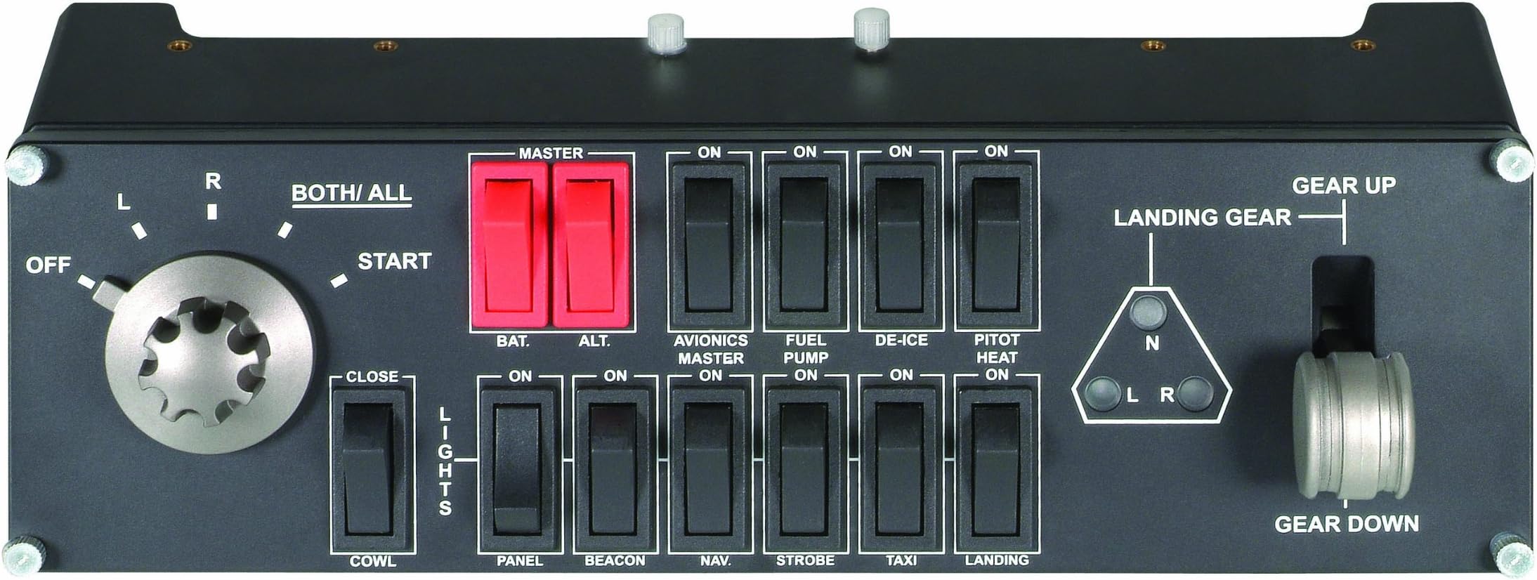 Logitech 945-000030 - G Saitek Pro フライトスイッチパネル (ブラック) - 再生品